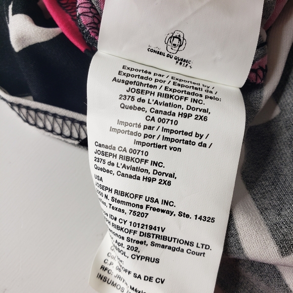 Joseph Ribkoff Faux Wrap Tunic Bold Geometric Rouched QR Code Print Mod Vacation - Picture 7 of 15